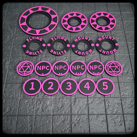 3D Printed DM Utility Token Set – DnD, Pathfinder, Heroquest
