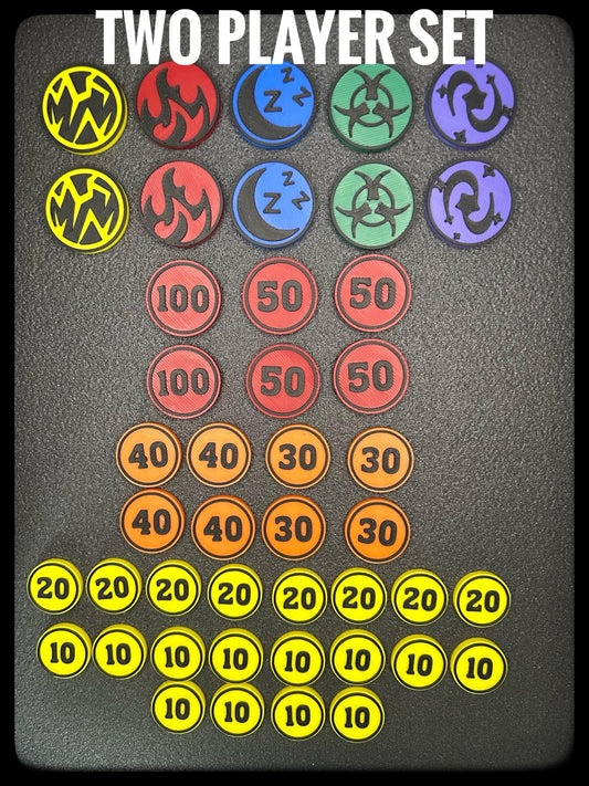 Pokemon 3D Printed Damage and Condition Markers- Pokémon TCG tokens