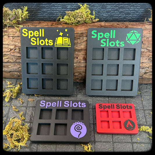 3D Printed Custom DnD Spell Tracker with D6 Dice