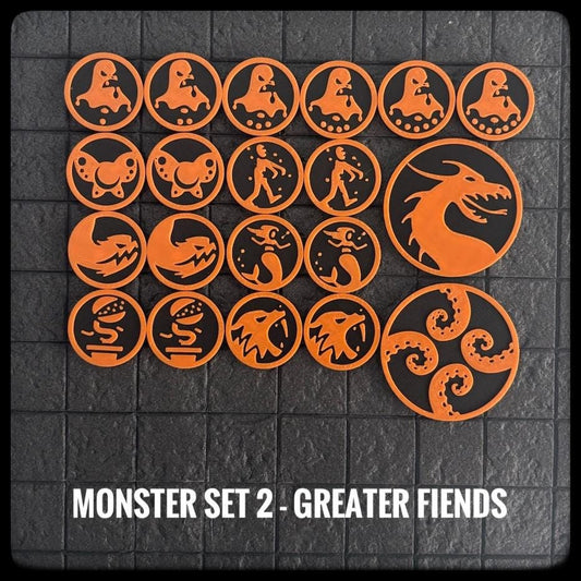 DnD Character Monster Token Set 2 – Greater Fiends. Perfect Dungeon Master gift.3D printed for DnD, Pathfinder-DnD accessory/ DnD gift idea. - HouseofBlackGames