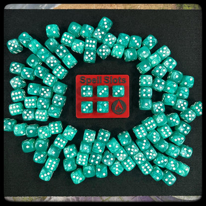 3D Printed Sorcerer Spell Tracker - DnD Accessory, Holds D6 Dice