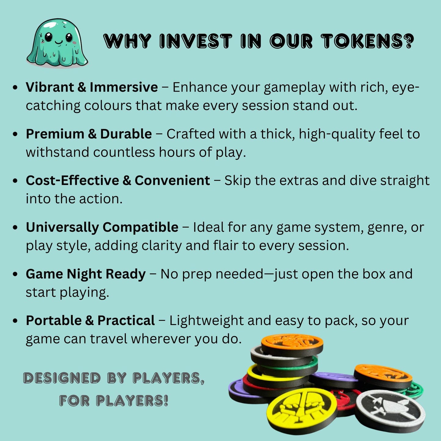 Pokemon 3D Printed Damage and Condition Markers- Pokémon TCG tokens