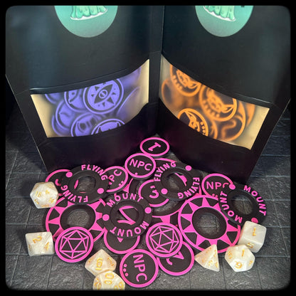 3D Printed DM Utility Token Set – DnD, Pathfinder, Heroquest