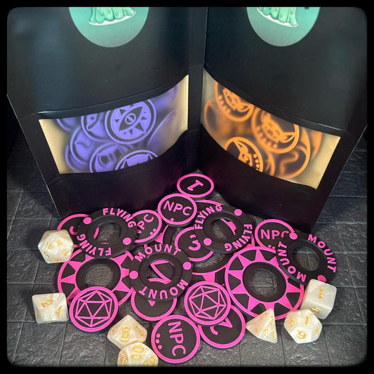 3D Printed DM Utility Token Set – DnD, Pathfinder, Heroquest