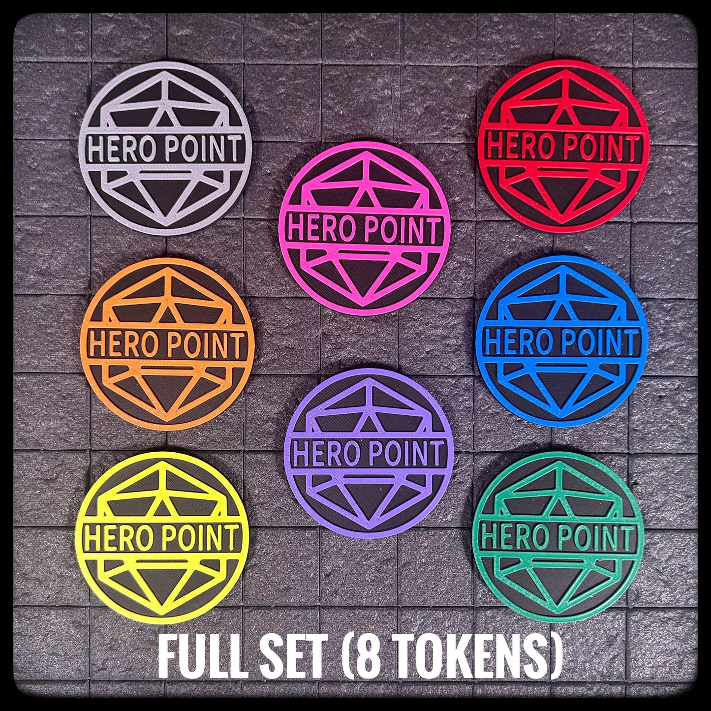 3D Printed Pathfinder Hero Point Tokens, DnD Game Master Rewards