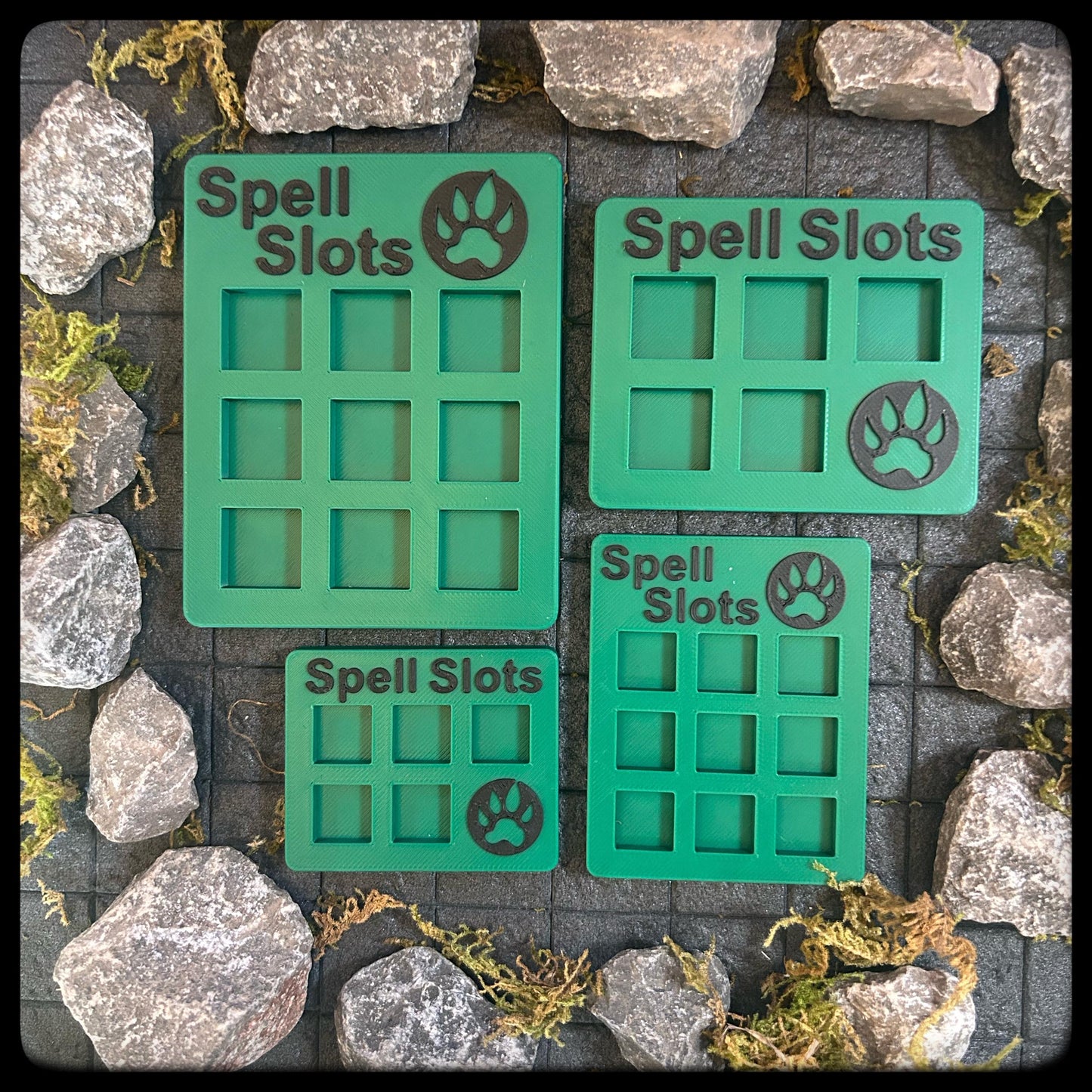 3D Printed Druid Spell Tracker – D&D Dice Holder, Full/Half Caster