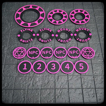 3D Printed DM Utility Token Set – DnD, Pathfinder, Heroquest