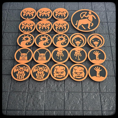 3D Printed DnD Monster Tokens – Lesser Horrors Set, RPG Accessory