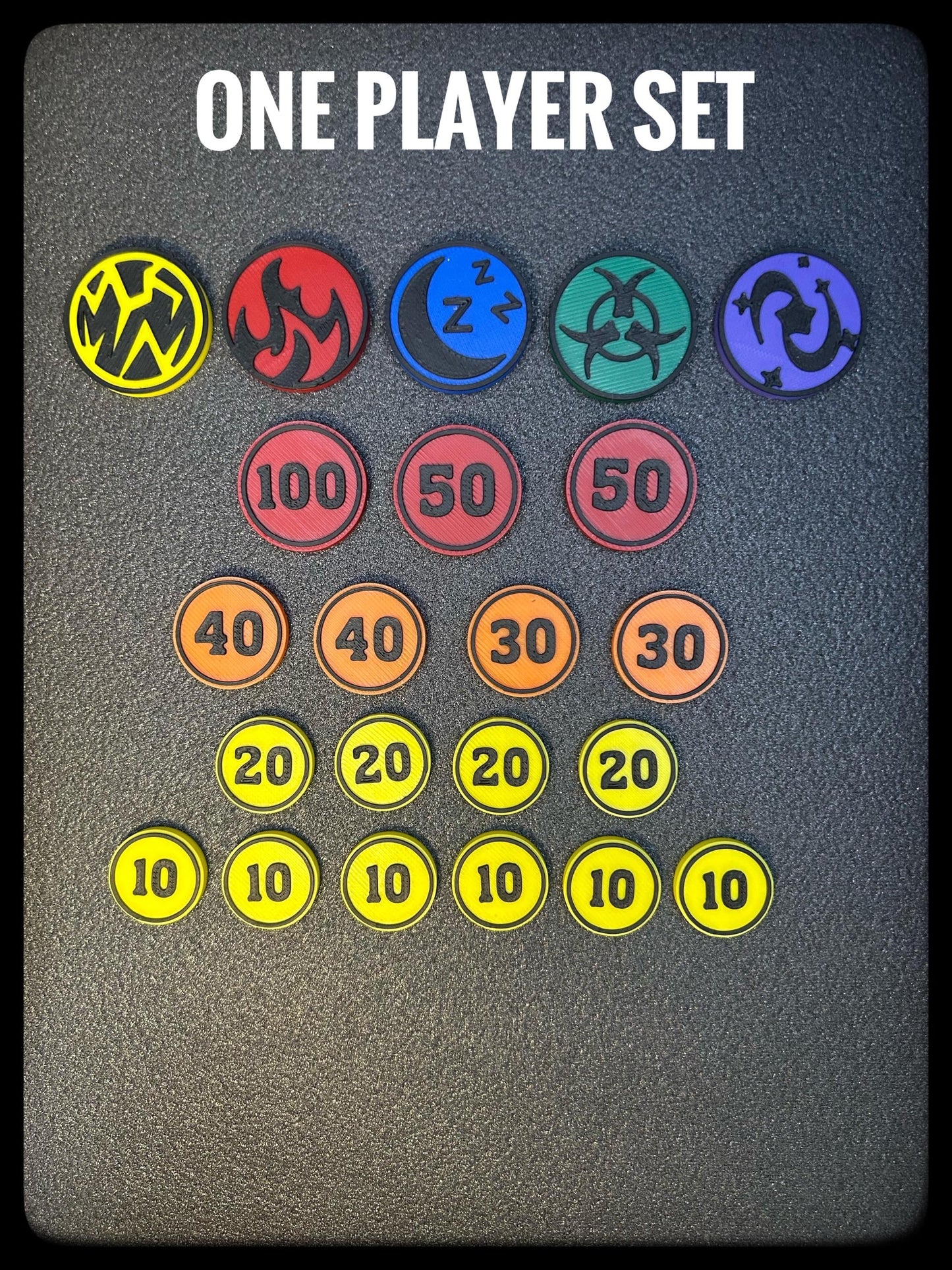 Pokemon 3D Printed Damage and Condition Markers- Pokémon TCG tokens