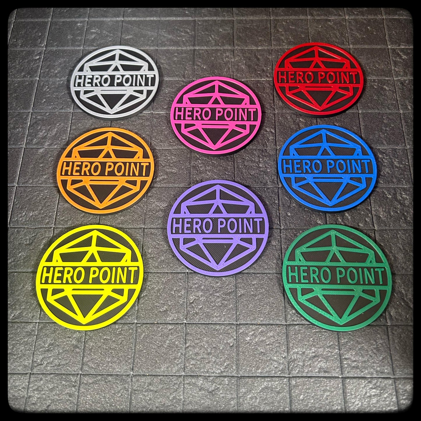 3D Printed Pathfinder Hero Point Tokens, DnD Game Master Rewards