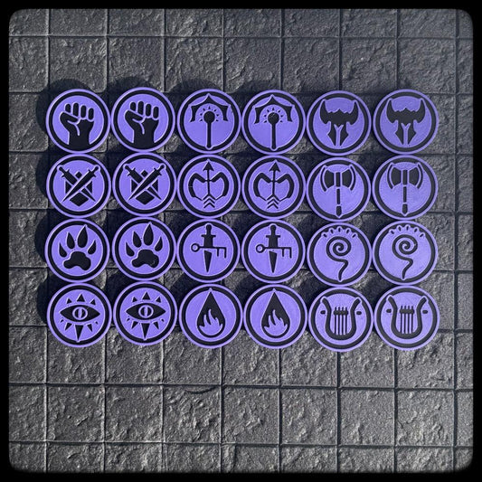 3D Printed DnD Class Tokens – Dungeon Master Gift