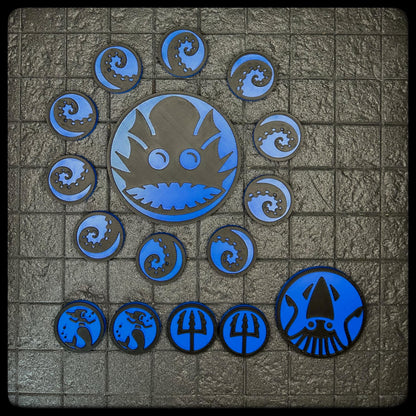 3D Printed Sea Monster Token Set – Dungeon Master Gift