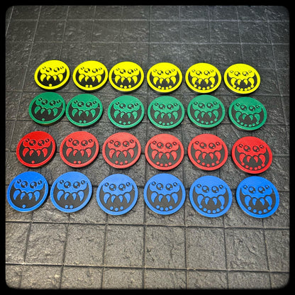 3D Printed Giant Spider Army Tokens – DnD, Pathfinder, Heroquest
