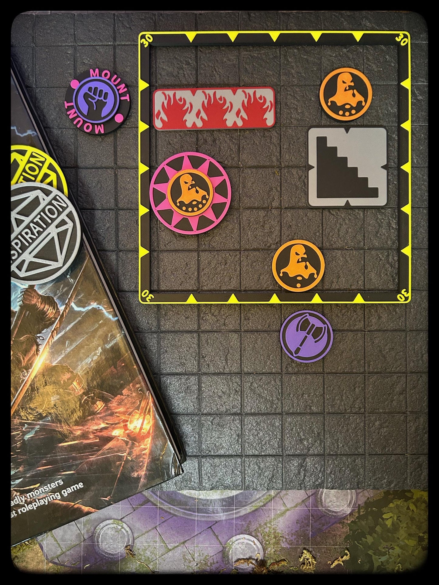 3D Printed DM Utility Token Set – DnD, Pathfinder, Heroquest