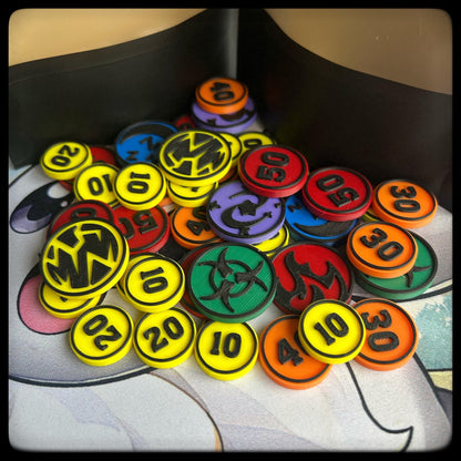 Pokemon 3D Printed Damage and Condition Markers- Pokémon TCG tokens