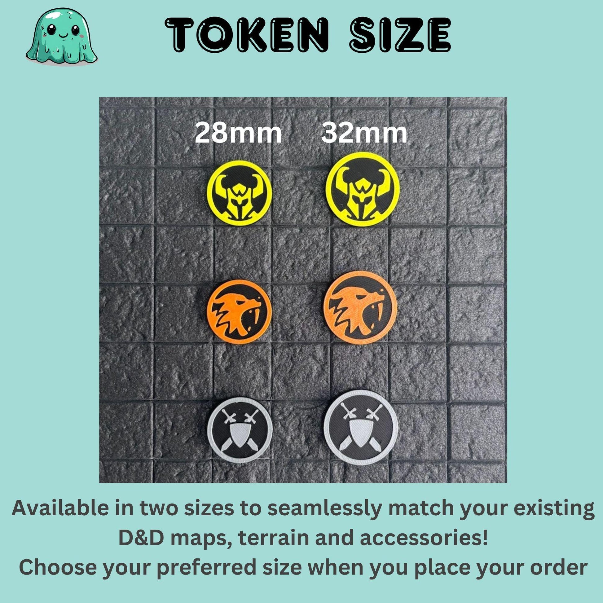DnD Character Monster Token Set 3 – Mythic Terrors. Perfect Dungeon Master gift.3D printed for DnD, Pathfinder-DnD accessory/ DnD gift idea. - HouseofBlackGames