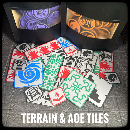 DnD Terrain Tiles - 3D printed DnD accessory and DnD gift idea for Dungeon Masters- Comes in 2 themed sets – Dungeon or Wilderness - HouseofBlackGames