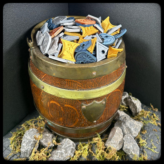 DnD Coin set. 3D printed – perfect DnD accessory or DnD Gift idea in 5 different colors, Gold, Silver, Platinum, Electrum and Copper - HouseofBlackGames