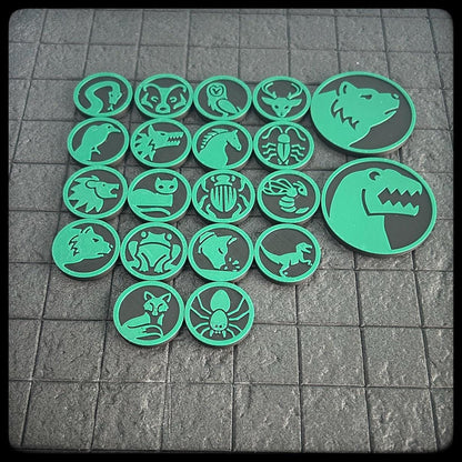 DnD Character Wild Shape and Familiar Tokens –Dungeon Master gift. 3D printed for DnD, Pathfinder and DnD accessory/ DnD gift idea - HouseofBlackGames