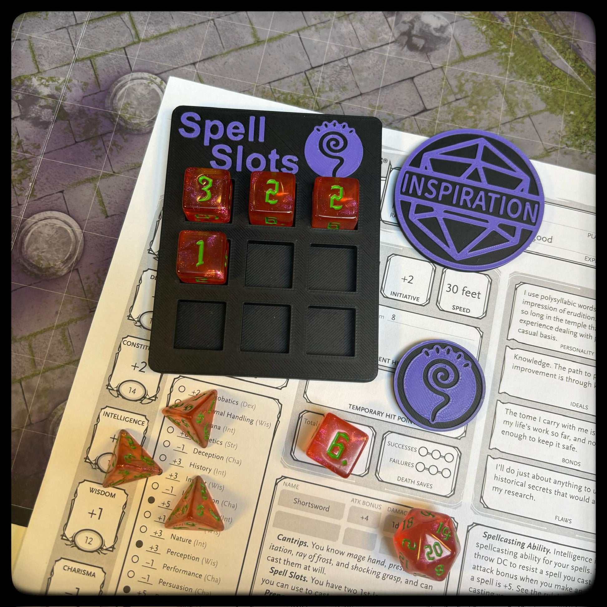 DnD inspiration tokens, 3D printed for DnD accessories/ DnD gifts – Great for DnD character sheet tracking, Dungeon Masters rewards - HouseofBlackGames