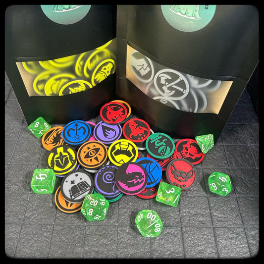 DnD Mystery Character Token bag – Perfect Dungeon Master gift. 3D printed for DnD, Pathfinder and Heroquest- DnD accessory/ DnD gift idea. - HouseofBlackGames