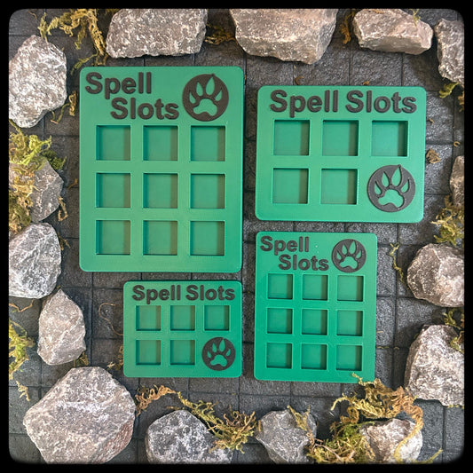 DnD Druid Spell Tracker & D6 Dice – 3D Printed. DnD Accessory and Dnd Gift idea. Holds D6 Dice. Full or half caster size. - HouseofBlackGames