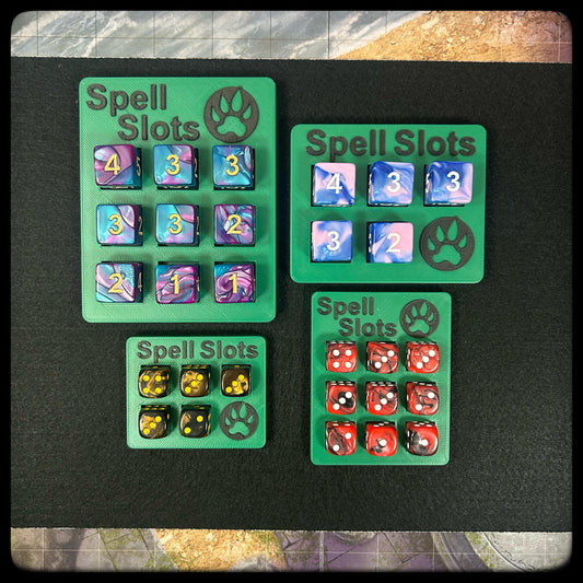 DnD Druid Spell Tracker & D6 Dice – 3D Printed. DnD Accessory and Dnd Gift idea. Holds D6 Dice. Full or half caster size. - HouseofBlackGames