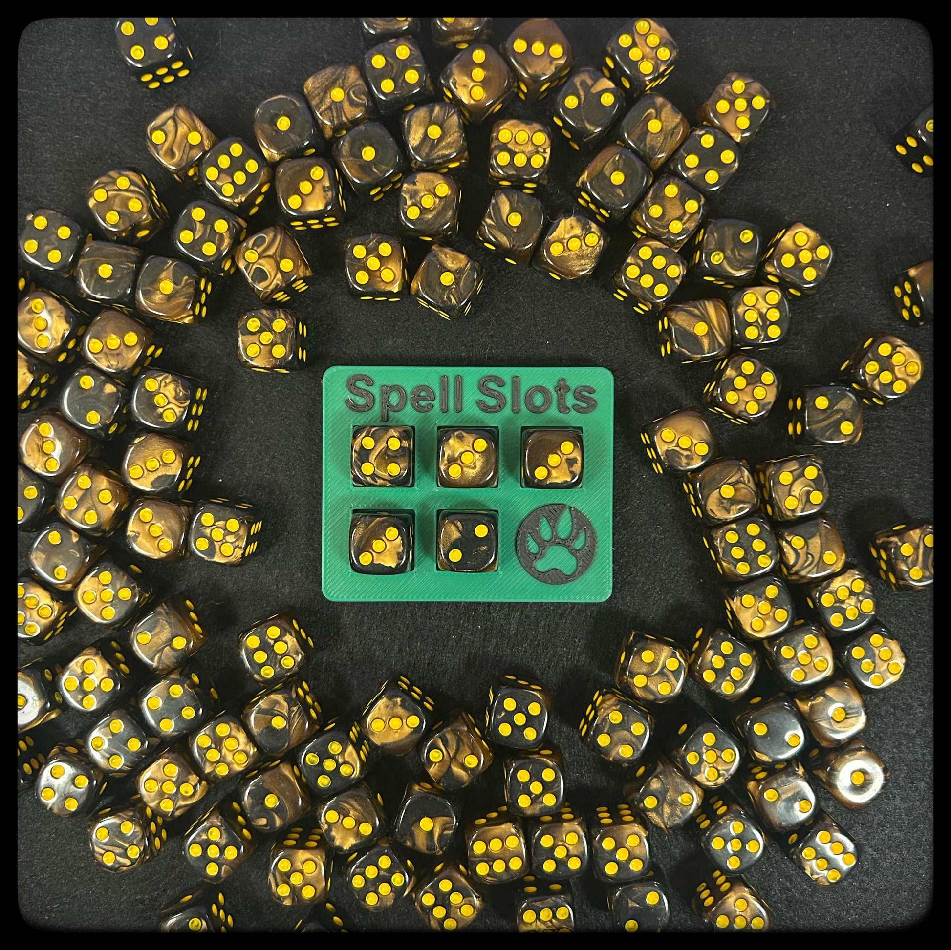 DnD Druid Spell Tracker & D6 Dice – 3D Printed. DnD Accessory and Dnd Gift idea. Holds D6 Dice. Full or half caster size. - HouseofBlackGames