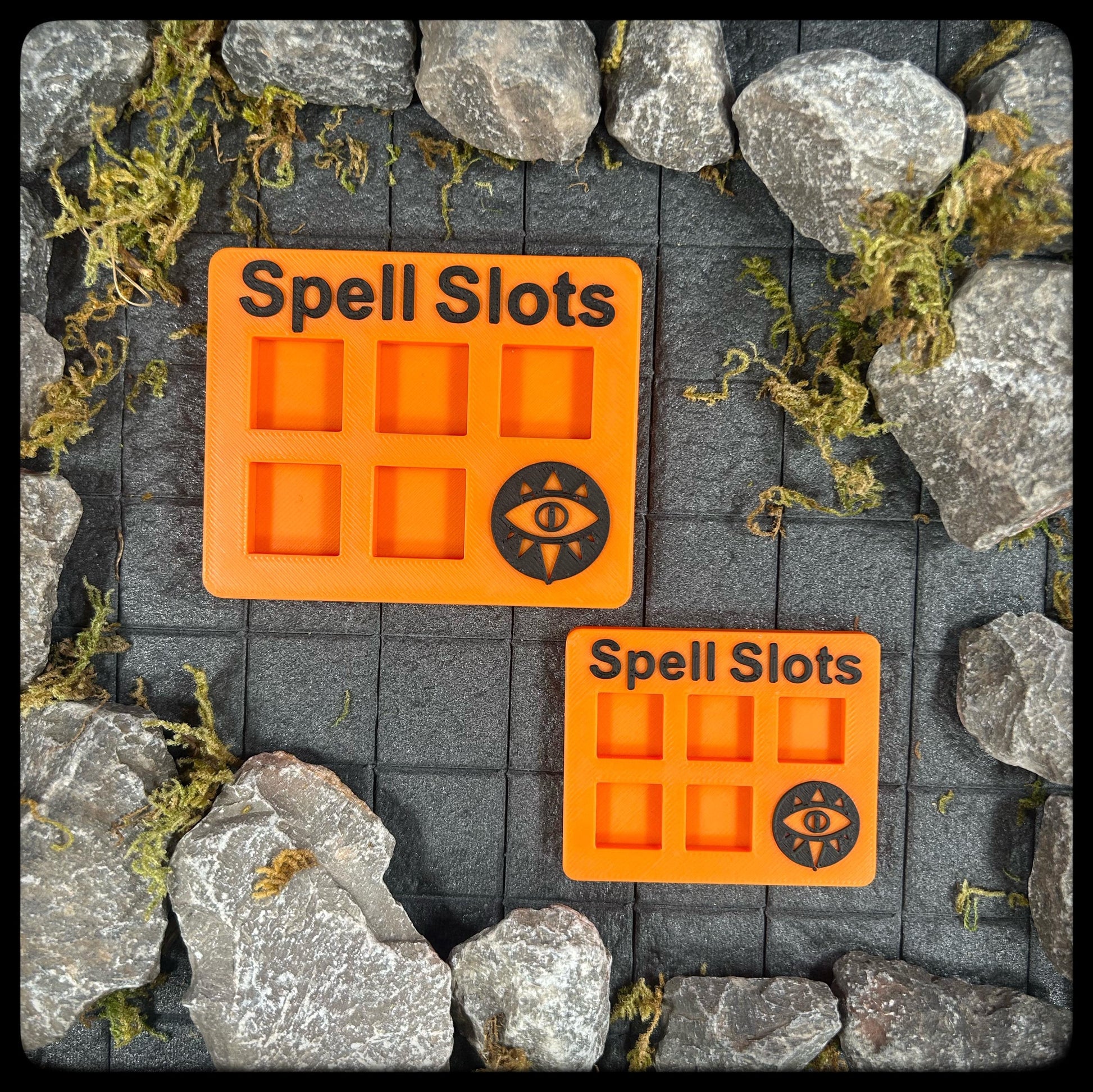 DnD Warlock Spell Tracker & D6 Dice – 3D Printed. DnD Accessory and Dnd Gift idea. Holds D6 Dice. Large or Small half-caster size. - HouseofBlackGames