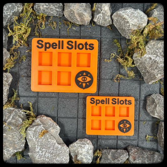 DnD Warlock Spell Tracker & D6 Dice – 3D Printed. DnD Accessory and Dnd Gift idea. Holds D6 Dice. Large or Small half-caster size. - HouseofBlackGames