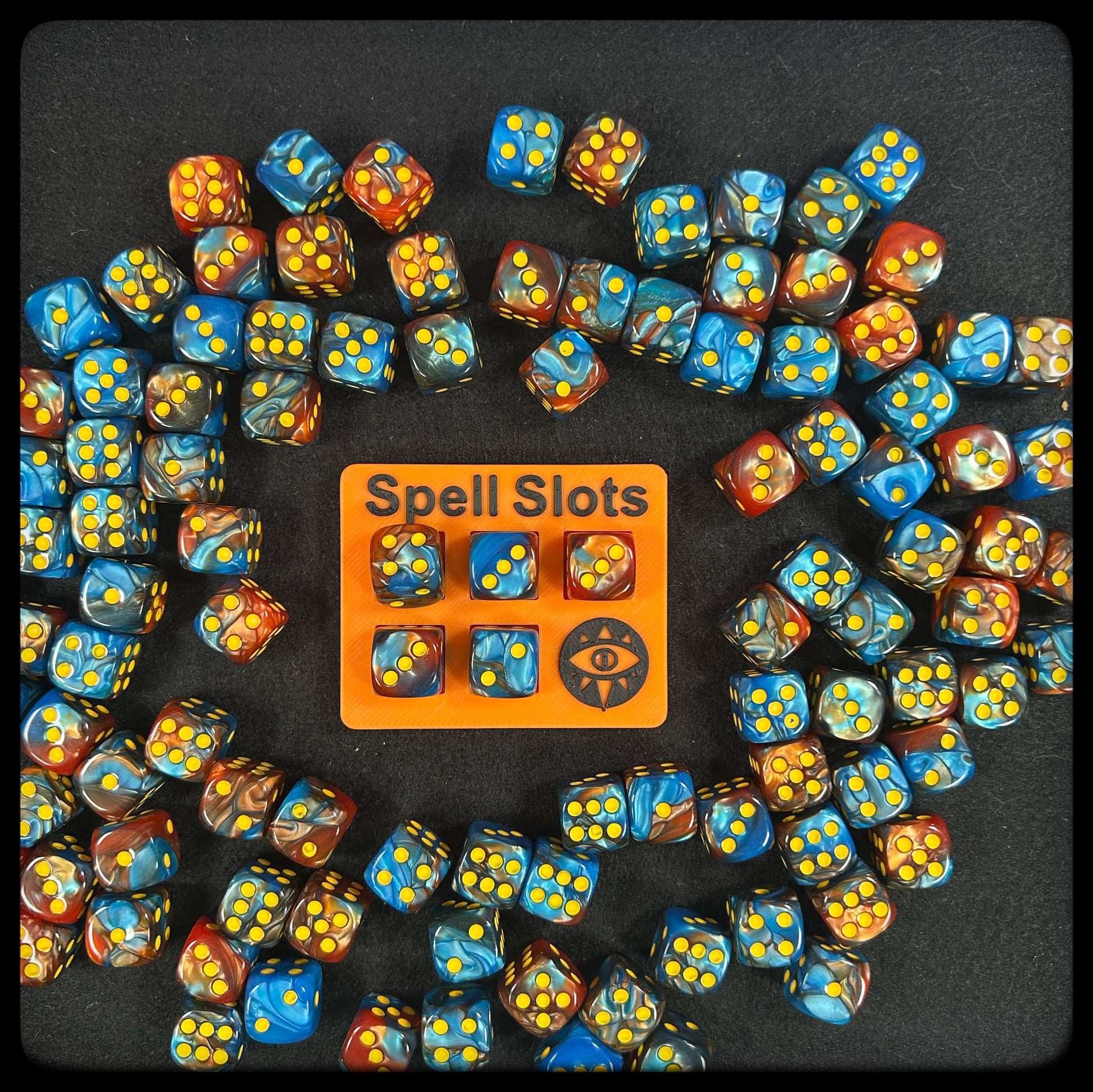 DnD Warlock Spell Tracker & D6 Dice – 3D Printed. DnD Accessory and Dnd Gift idea. Holds D6 Dice. Large or Small half-caster size. - HouseofBlackGames