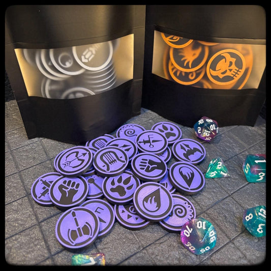 DnD Character Class Tokens – Perfect Dungeon Master gift - 3D printed for DnD, Pathfinder and DnD accessory or DnD gift idea. - HouseofBlackGames