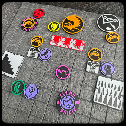DnD Character Treasure and Traps Tokens –Dungeon Master gift. 3D printed for DnD, Pathfinder and Hero Quest- DnD accessory/DnD gift idea. - HouseofBlackGames