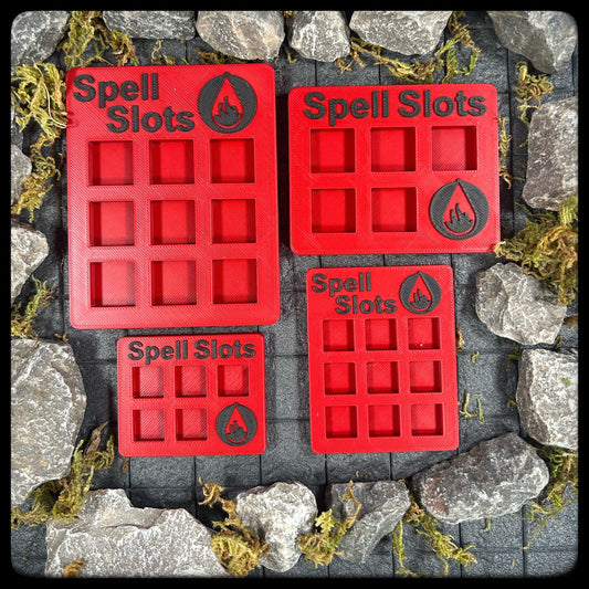 DnD Sorcerer Spell Tracker & D6 Dice – 3D Printed. DnD Accessory and Dnd Gift idea. Holds D6 Dice. Full or half caster size. - HouseofBlackGames