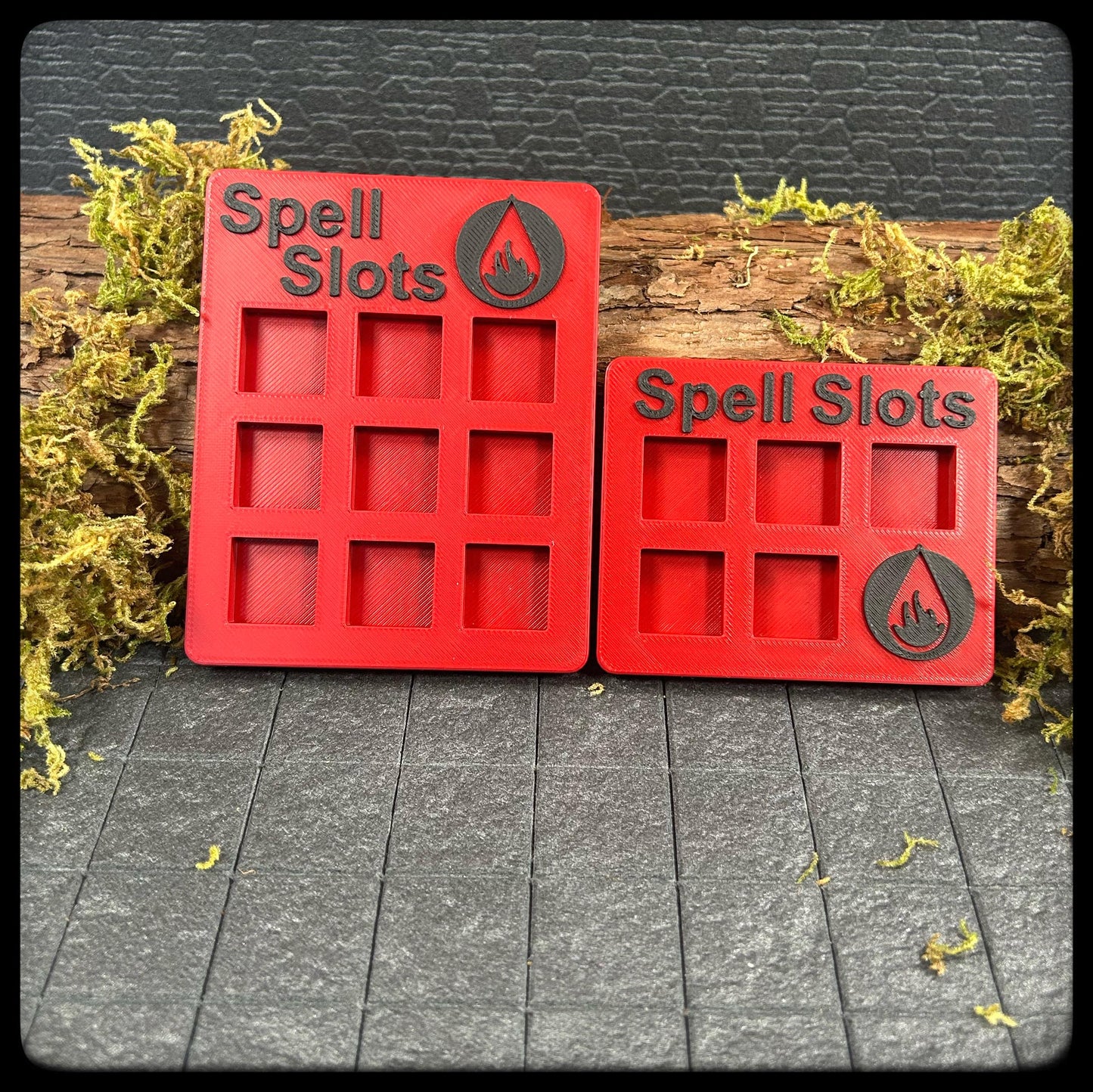 DnD Sorcerer Spell Tracker & D6 Dice – 3D Printed. DnD Accessory and Dnd Gift idea. Holds D6 Dice. Full or half caster size. - HouseofBlackGames