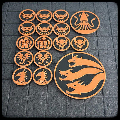 DnD Character Monster Token Set 3 – Mythic Terrors. Perfect Dungeon Master gift.3D printed for DnD, Pathfinder-DnD accessory/ DnD gift idea. - HouseofBlackGames