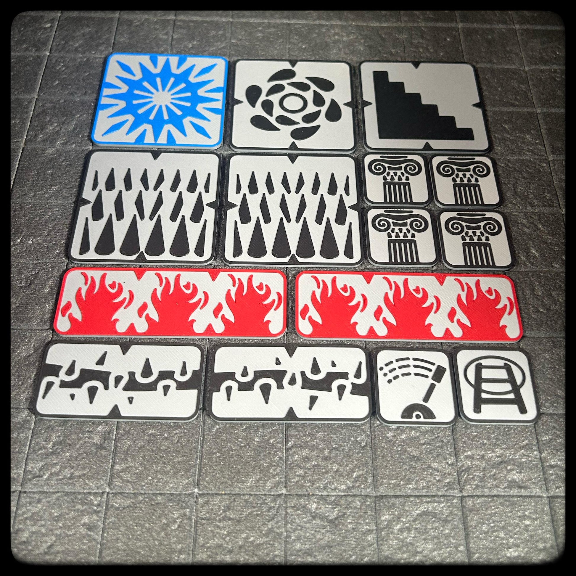 DnD Terrain Tiles - 3D printed DnD accessory and DnD gift idea for Dungeon Masters- Comes in 2 themed sets – Dungeon or Wilderness - HouseofBlackGames