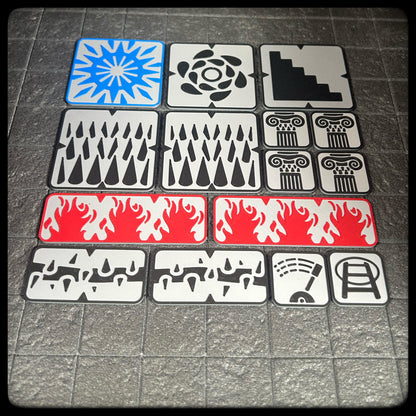 DnD Terrain Tiles - 3D printed DnD accessory and DnD gift idea for Dungeon Masters- Comes in 2 themed sets – Dungeon or Wilderness - HouseofBlackGames