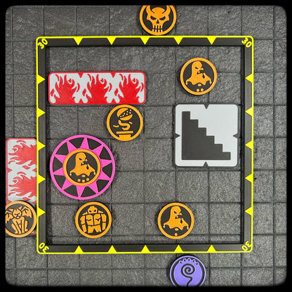 DnD Area of Effect Templates – 3D printed spell length tracker. Great for Dungeon Masters or as a DnD Accessory or DnD gift. - HouseofBlackGames
