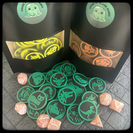 DnD Character Wild Shape and Familiar Tokens –Dungeon Master gift. 3D printed for DnD, Pathfinder and DnD accessory/ DnD gift idea - HouseofBlackGames