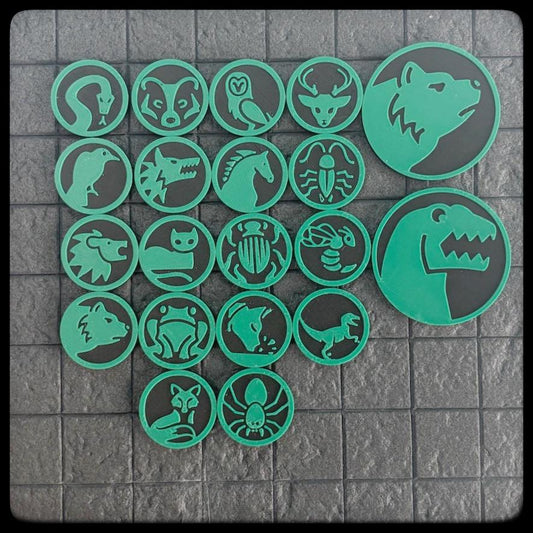 DnD Character Wild Shape and Familiar Tokens –Dungeon Master gift. 3D printed for DnD, Pathfinder and DnD accessory/ DnD gift idea - HouseofBlackGames