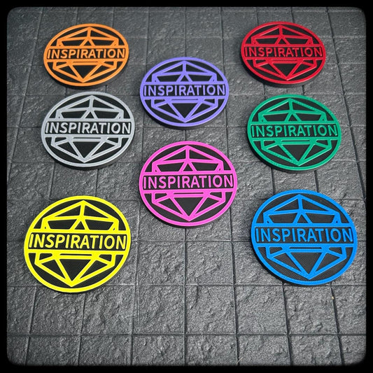 DnD inspiration tokens, 3D printed for DnD accessories/ DnD gifts – Great for DnD character sheet tracking, Dungeon Masters rewards - HouseofBlackGames