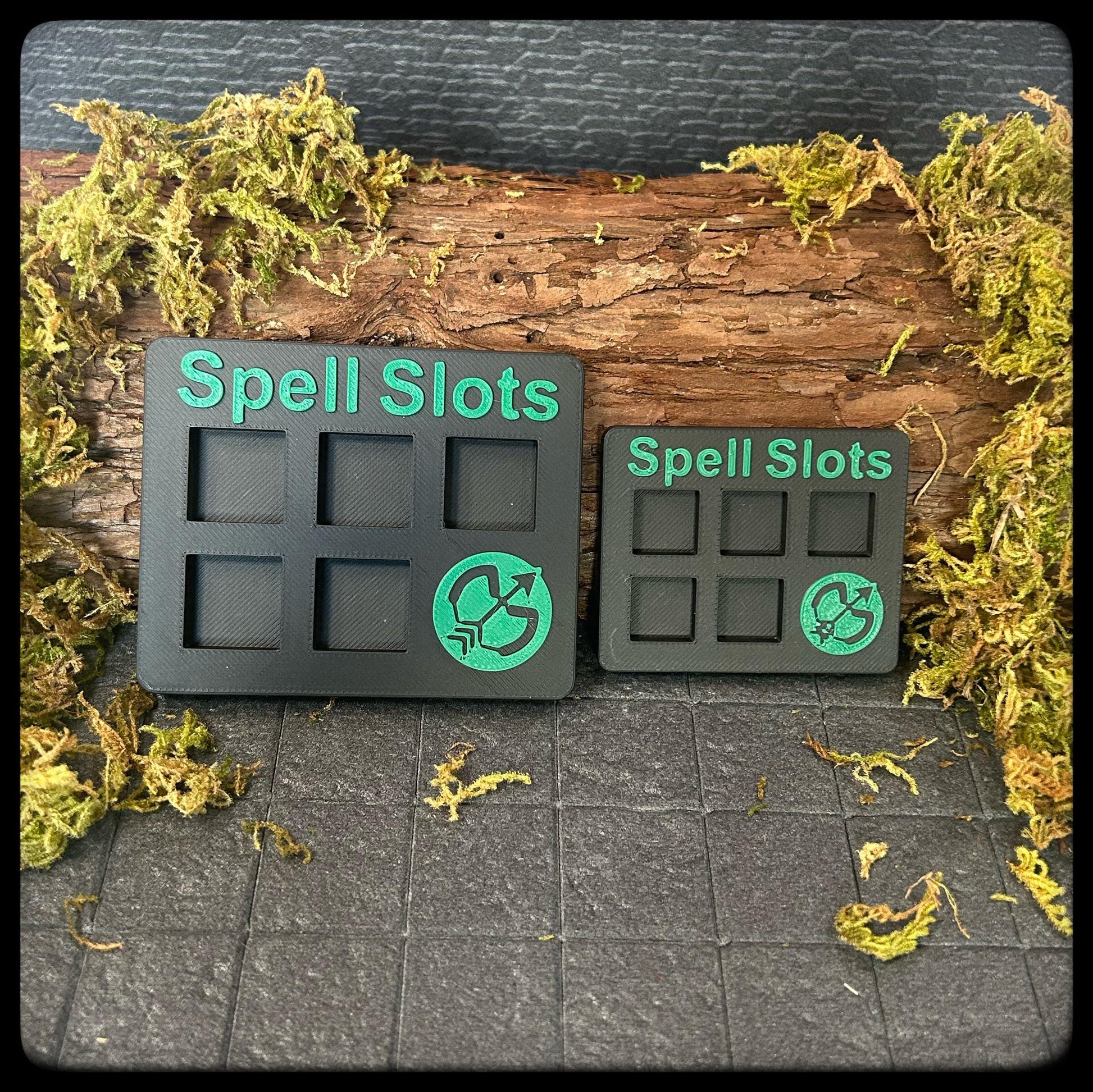 DnD Ranger Spell Tracker & D6 Dice – 3D Printed. DnD Accessory and Dnd Gift idea. Holds D6 Dice. Large or Small half-caster size. - HouseofBlackGames