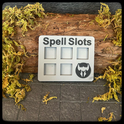 DnD Paladin Spell Tracker & D6 Dice – 3D Printed. DnD Accessory and Dnd Gift idea. Holds D6 Dice. Large or Small half-caster size. - HouseofBlackGames