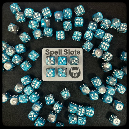 DnD Paladin Spell Tracker & D6 Dice – 3D Printed. DnD Accessory and Dnd Gift idea. Holds D6 Dice. Large or Small half-caster size. - HouseofBlackGames