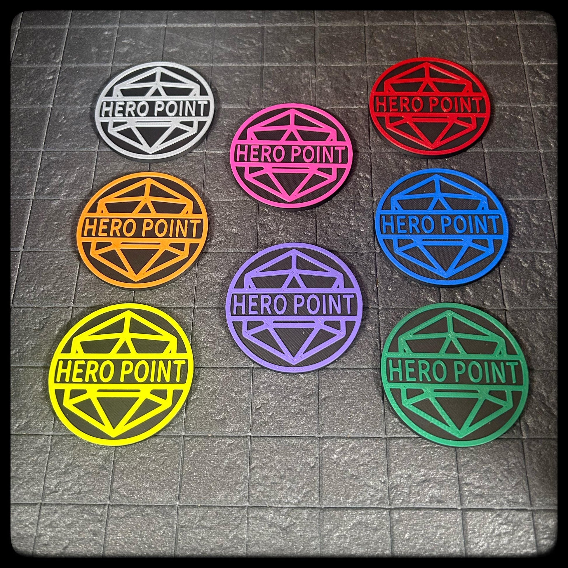 Pathfinder Hero Point tokens, 3D printed for Pathfinder accessories/ DnD gifts – Great for DnD character sheet tracking, Game Master rewards - HouseofBlackGames