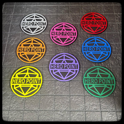 Pathfinder Hero Point tokens, 3D printed for Pathfinder accessories/ DnD gifts – Great for DnD character sheet tracking, Game Master rewards - HouseofBlackGames